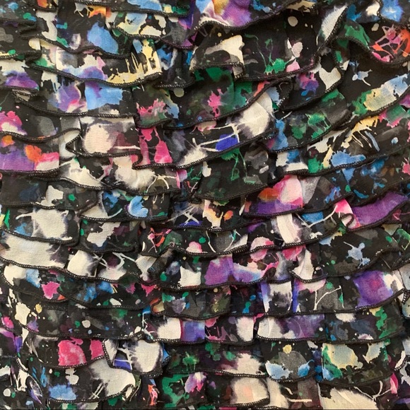 Diane Von Furstenberg Purple Black Strapless Dress - Picture 7 of 11